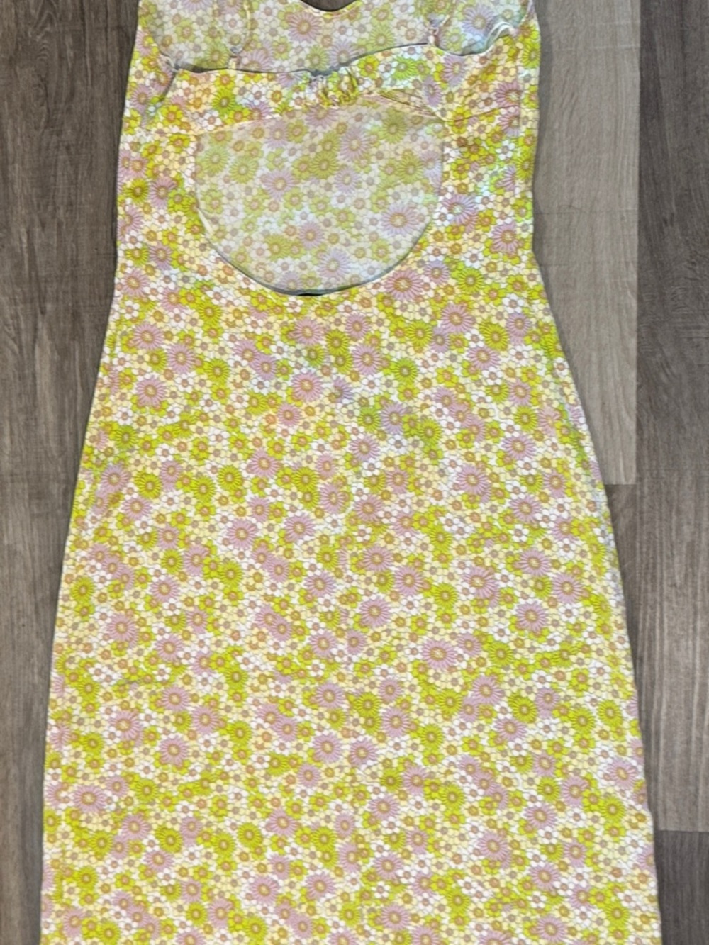 Zara Floral Maxi Slip Dress in Yellow and Pink - Picture 5 of 9